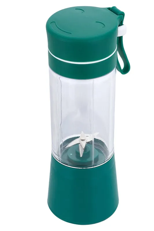 Living and Home Unisex 380ML Portable Personal Blender w/ 6-Leaf 304 Stainless Steel Blade in Green Green female