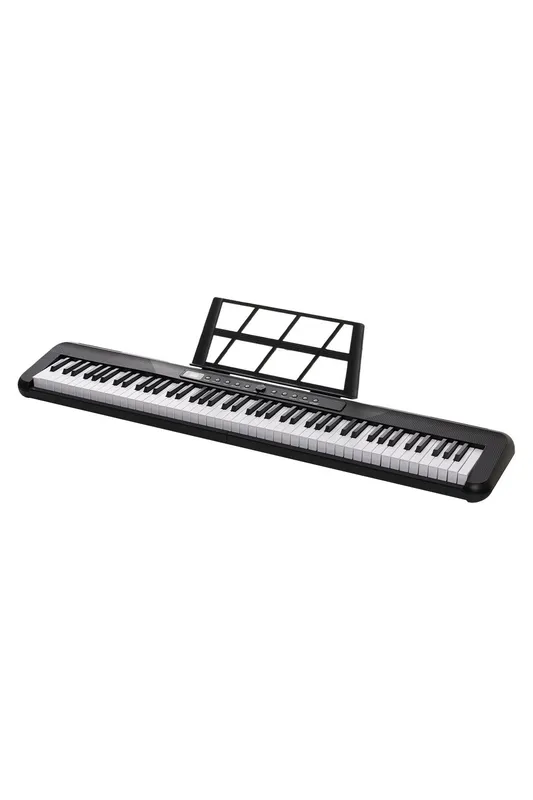 Living and Home 88-Key Electronic Keyboard in Black Black