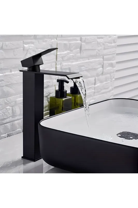 Living and Home Black 304 Stainless Steel Basin Mixer Tap Black