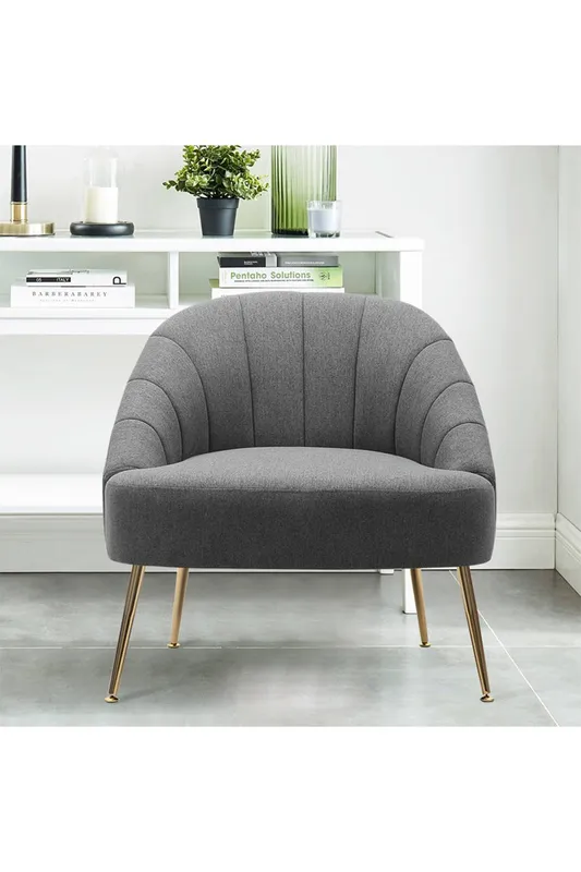 Living and Home Bucket Single Sofa in Grey - Grey - Size: One Size