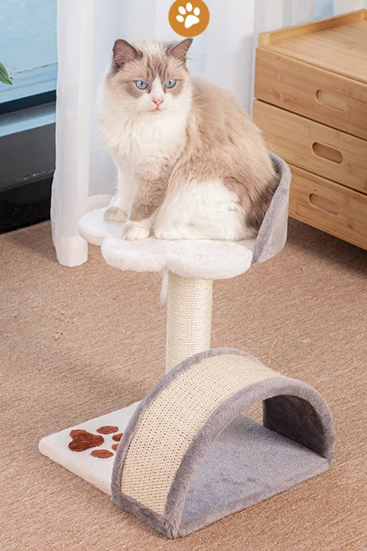 Living and Home Cat Tree Scratcher Playpost Climbing Toy Cat House in Grey - Grey