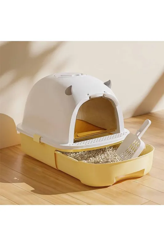 Living and Home Detachable Cat Litter Box in Yellow Yellow One Size female