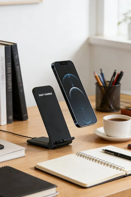 Living and Home Unisex Foldable Fast Wireless Charger in Black Black female