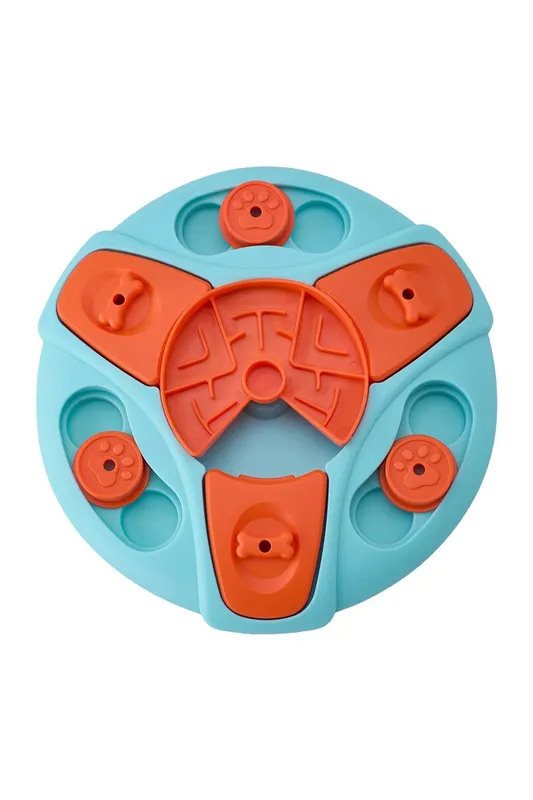 Living and Home Interactive Dog Puzzle Slower Feeder Toy w/ Non-Slip Bottom in Orange Orange female