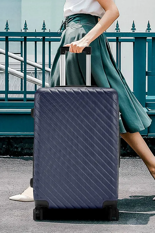 Living and Home Lightweight Hardside Travel Suitcase with Spinner Wheels, 28" Blue - Blue