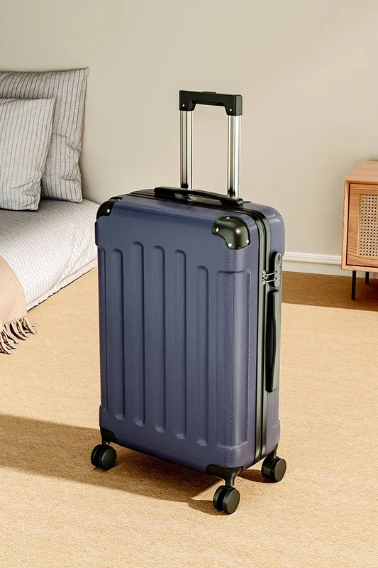 Living and Home Modern Hardside Carry On Luggage Spinner Suitcase with Combination Lock, 20" Blue - Blue