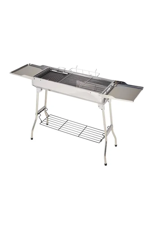 Living and Home Outdoor Portable Charcoal Barbecue Grill in Silver - Silver
