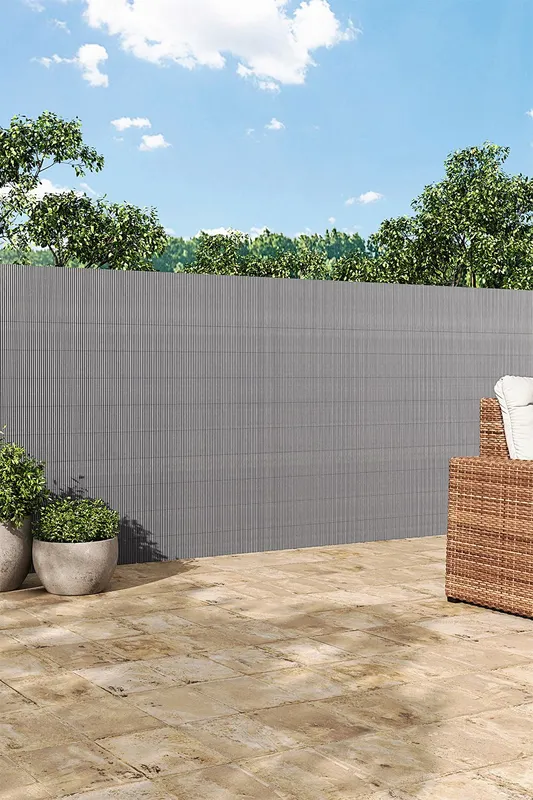 Living and Home Outdoor Sunshade Privacy Fence Screen Panels in Light Grey Size: XS Light Grey XS
