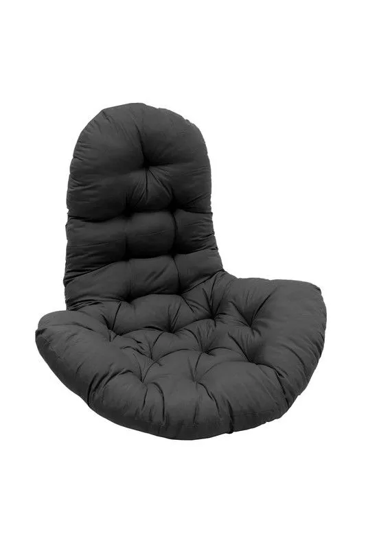 Living and Home Outdoor T-Shaped Egg Chair Cushion Hanging Swing Chair Pad, Black Black
