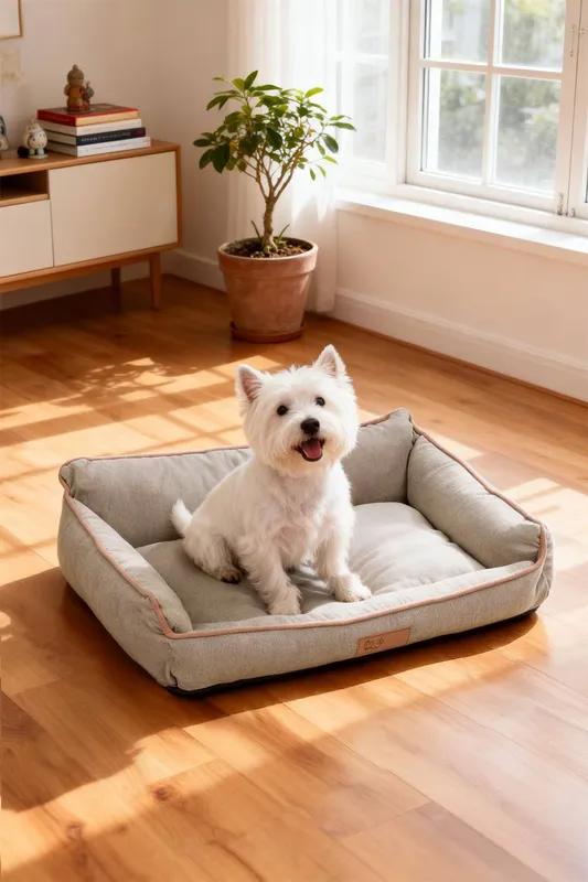 Living and Home Pet Sleeping Bed in Beige Size: 1 - Beige - Size: 1