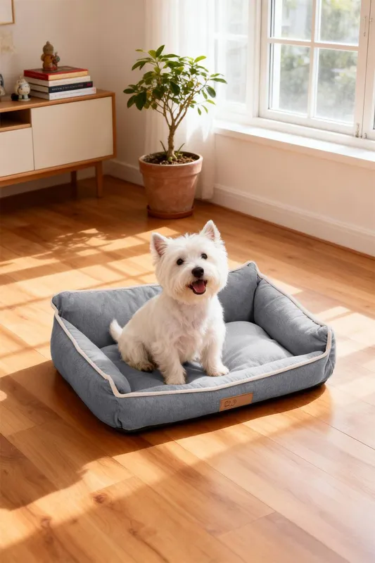 Living and Home Pet Sleeping Bed in Grey Size: 2 - Grey