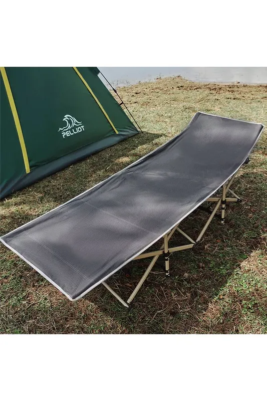 Living and Home Portable Folding Camping bed in Grey - Grey