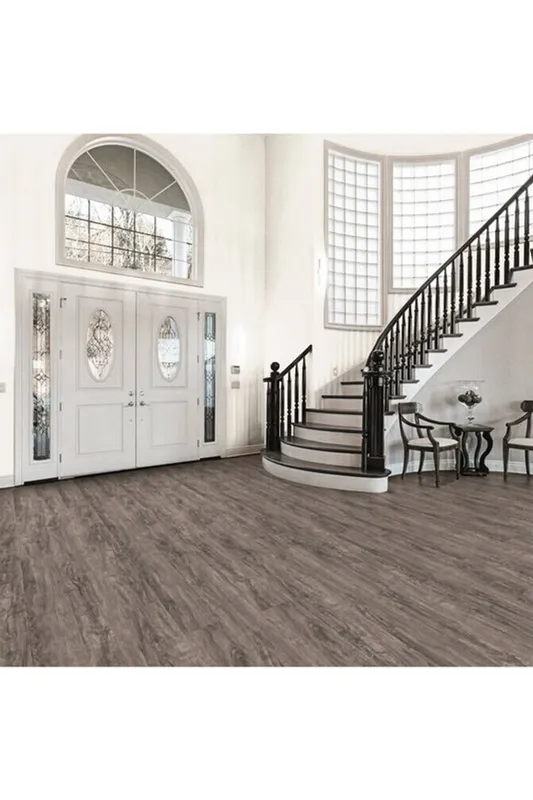 Living and Home 0.6x10m Self-adhesive Wood Grain Pvc Flooring in Brown - Brown