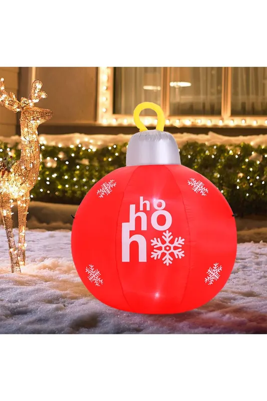 Living and Home 1.2M Christmas Inflatables Lights Large Bulb in Red Red