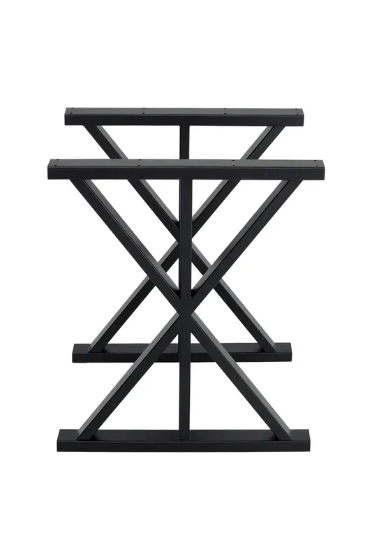 Living and Home 2 Pieces Black Metal Table Legs Heavy Duty Industrial Table Legs Black
