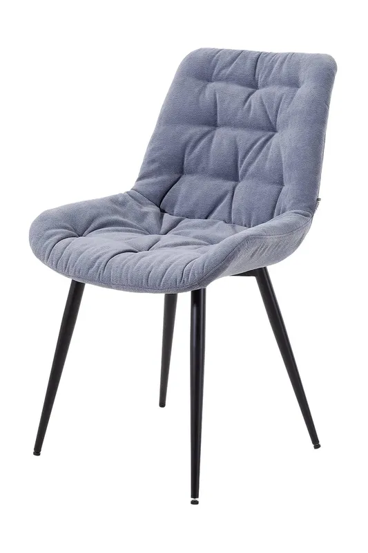 Living and Home 2pcs Teddy Fleece Upholstered Dining Chair in Grey Grey