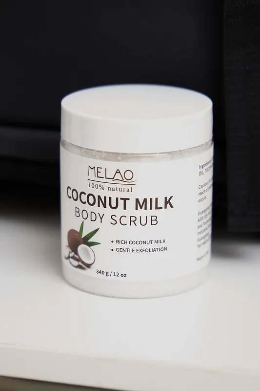 Living and Home 340g Coconut Milk Body Scrub in White White