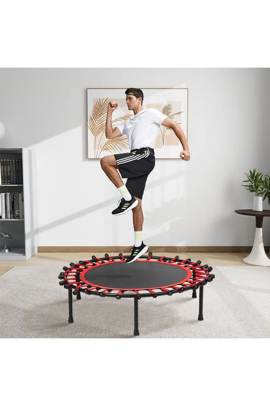 Living and Home 40in Bungee Cords Round Red Trampoline - Red