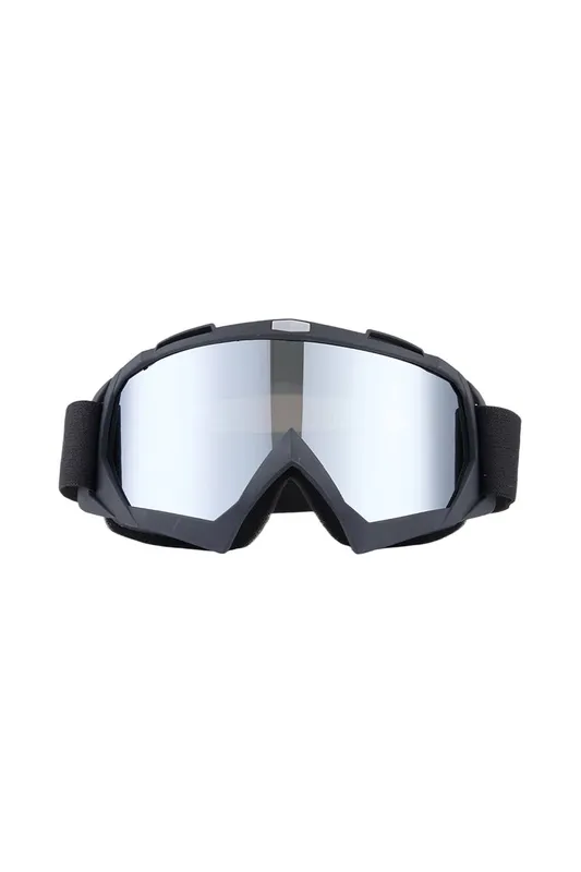 Living and Home Adjustable Outdoor Goggles - Polycarbonate Silver Lens - Silver
