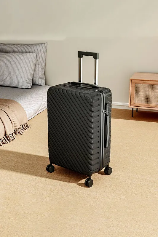 Living and Home Fashion Lightweight Hardside Travel Suitcase, 20" Black Black