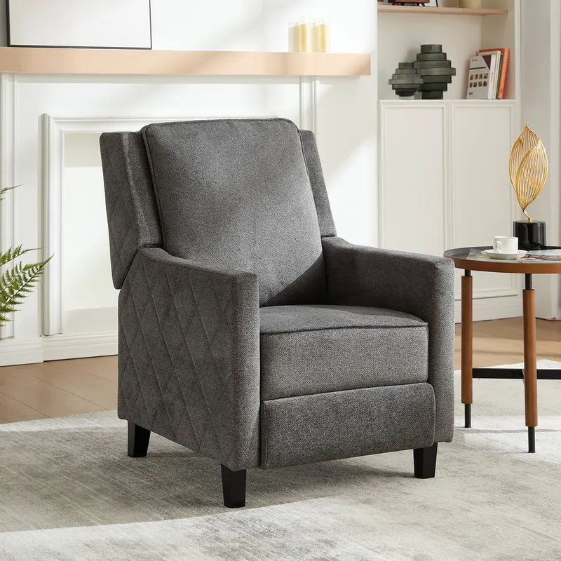 Living and Home Unisex Gray Fabric single sofa in Grey Grey One Size female