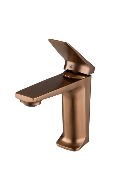 Living and Home Metal Basin Mixer Tap with Single Lever in Rose Gold Rose Gold