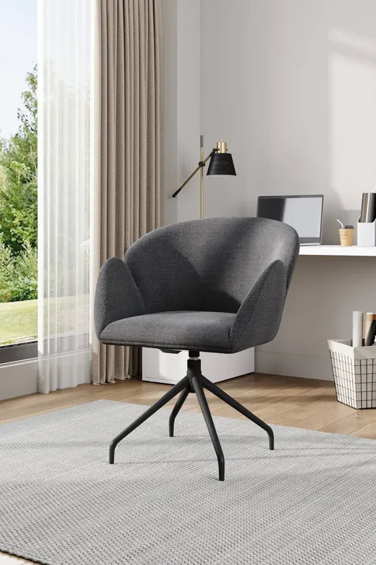 Living and Home Modern Swivel Chair in Grey Grey
