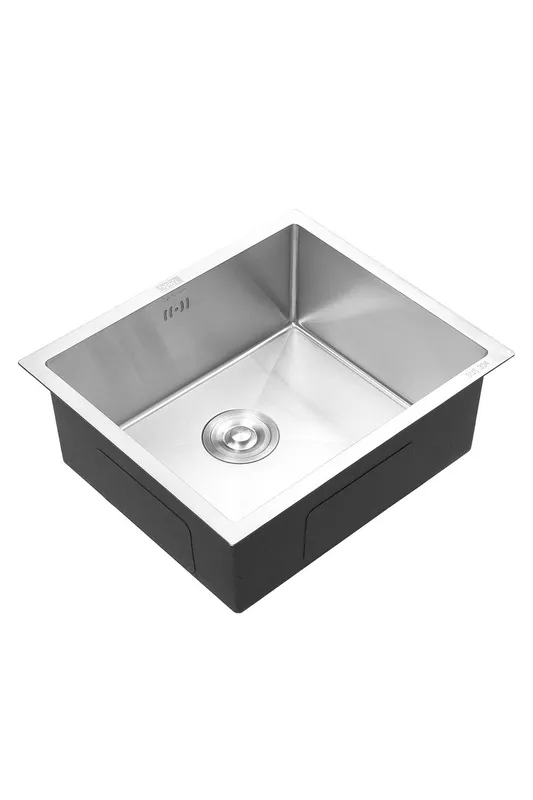 Living and Home Unisex Single Bowl Stainless Steel Sink w/ Strainer Waste kit in Silver Silver One Size female