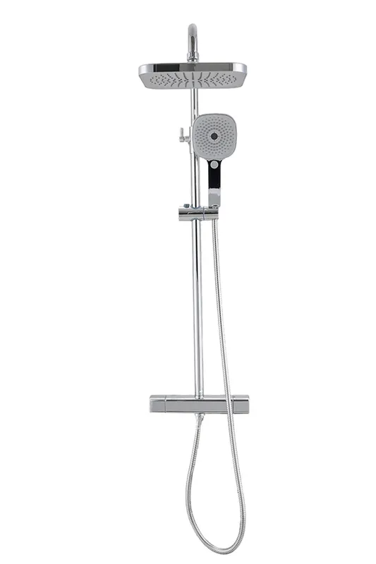 Living and Home Thermostatic Shower Mixer Set in Silver Silver
