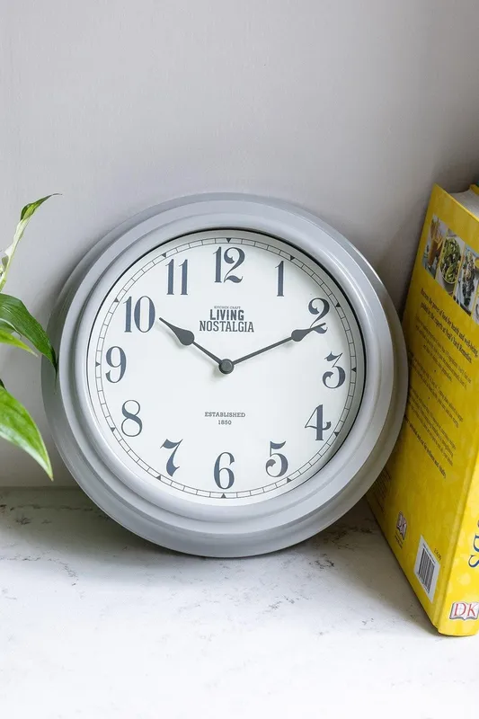 Living Nostalgia French Grey Wall Clock Grey