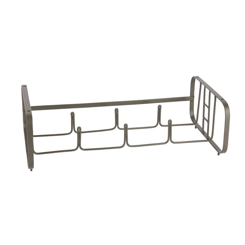 Living Nostalgia Stackable Bottle Rack, Iron Wire in Grey Grey