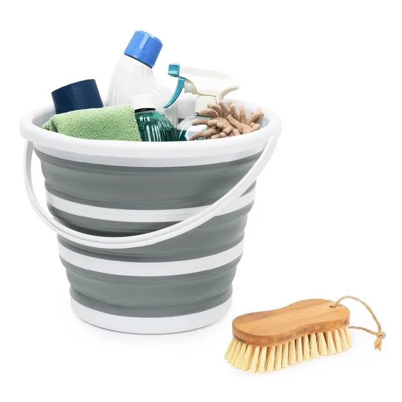 Livivo Unisex 10L Collapsible Bucket in Grey Grey female