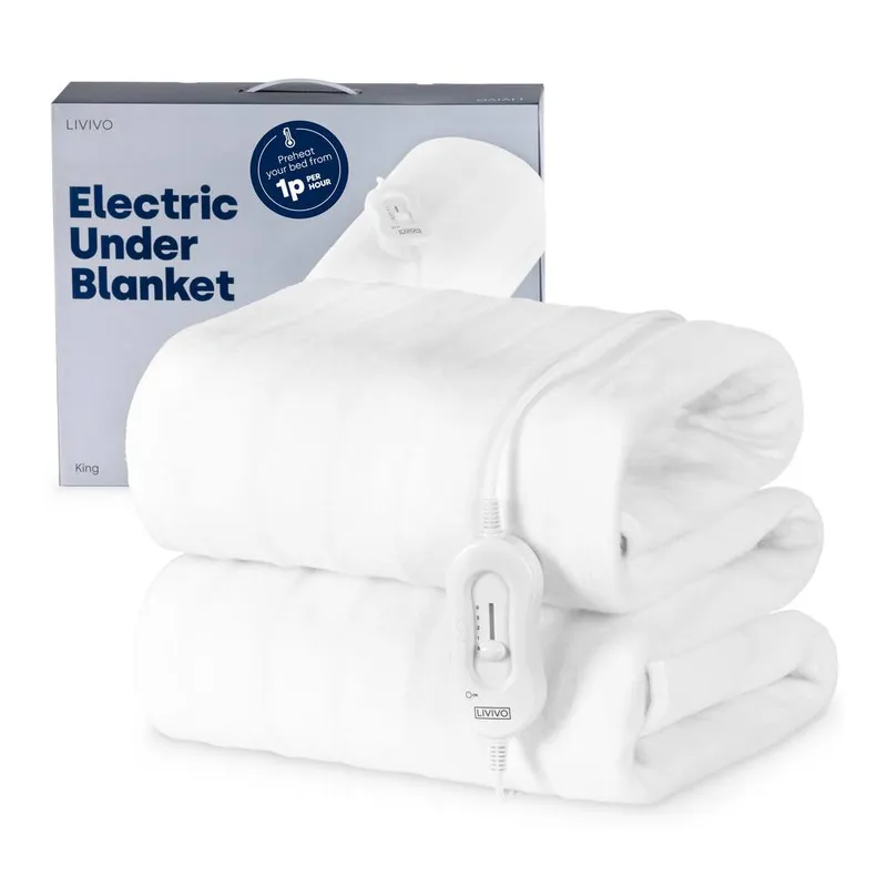 Livivo Unisex Electric Under Blanket - King in White White One Size female