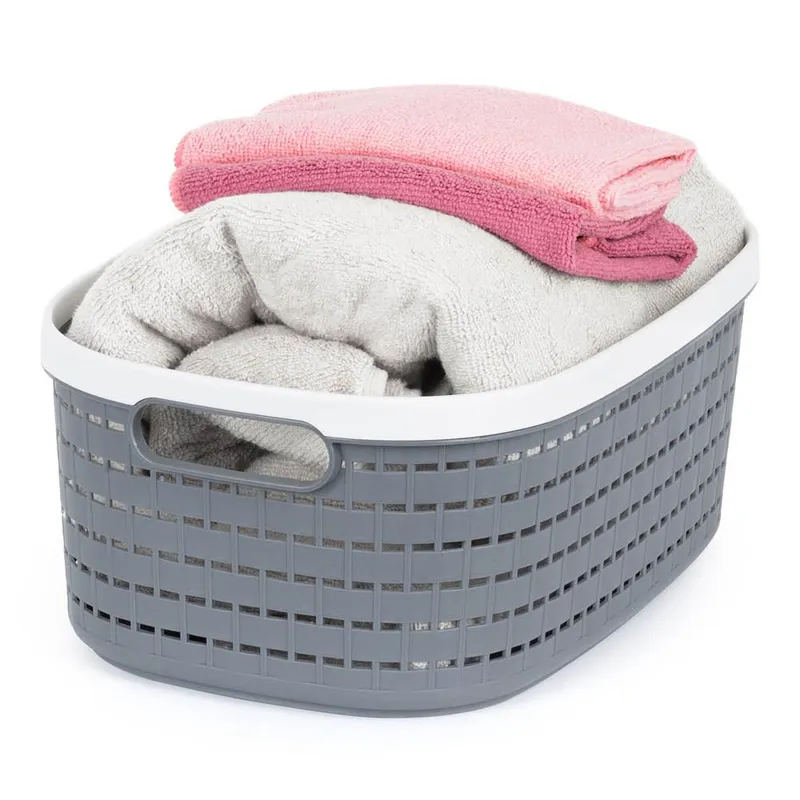 Livivo Unisex Plastic Cleaning Storage Basket in Grey Size: Medium Grey female