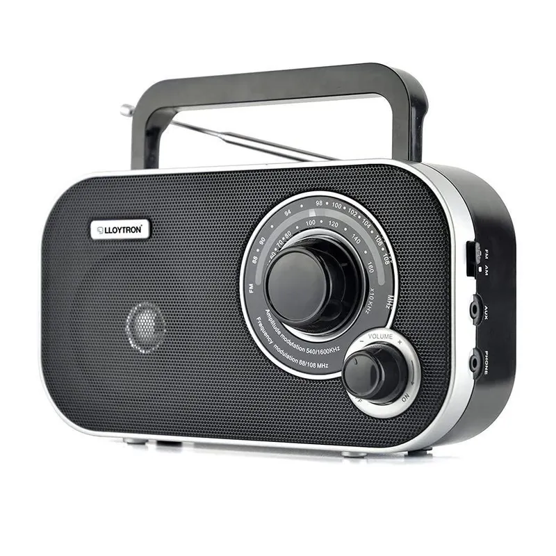 Lloytron 2 Band AM/FM Portable Radio in Black Black