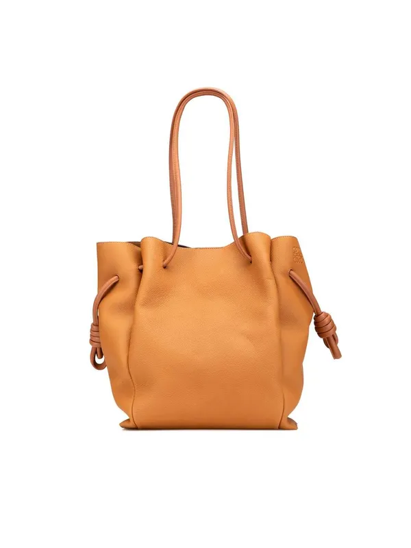 Loewe Women's Preloved Medium Leather Flamenco Knot Tote Bag in Brown - Brown
