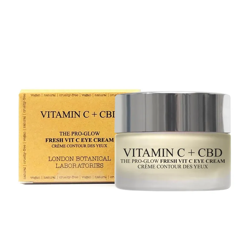London Botanical Laboratories Vitamin C thc free Cbd Anti-Aging Eye Cream 20ml in White White
