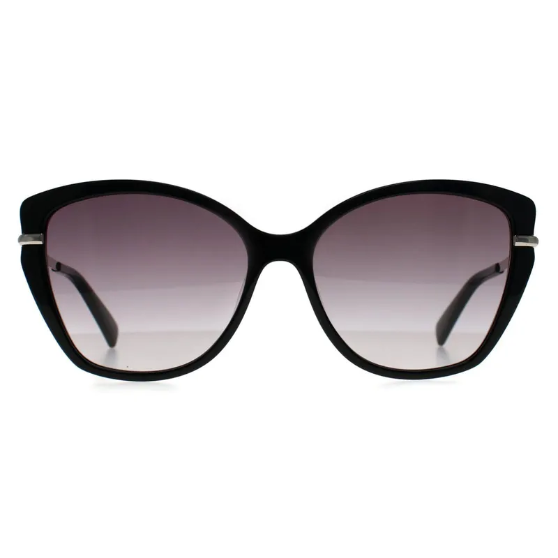 Longchamp Women's Cat Eye Black Grey Gradient LO627S Black One Size