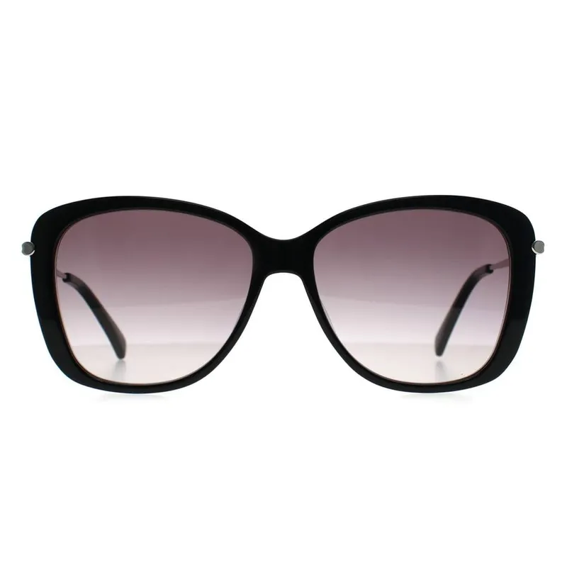 Longchamp Women's Cat Eye Sunglass Black Grey Gradient LO616S Black female