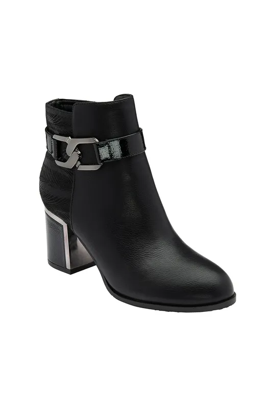 Lotus Women's Black 'Adelaide' Heeled Ankle Boots Size: 6 - Black - Size: 6