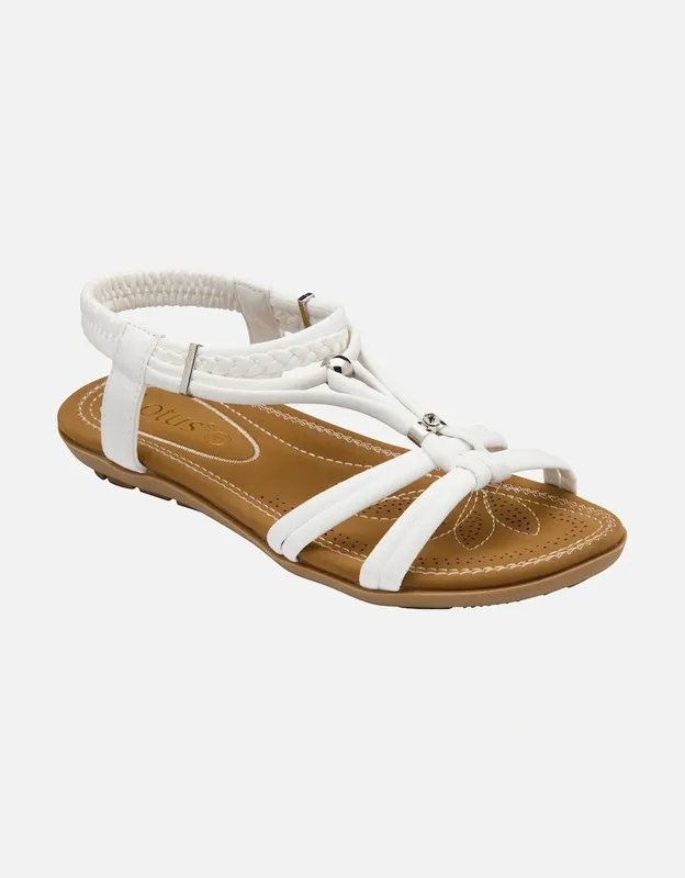 Lotus Women's Domenica Womens Sandals - White - Size: 6