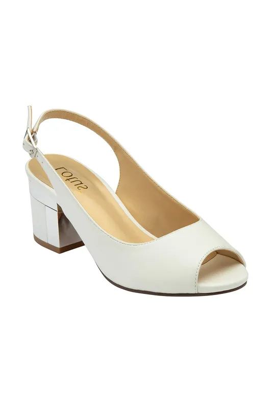 Lotus Women's White 'Evelyn' Peep-Toe Shoes Size: 7 White