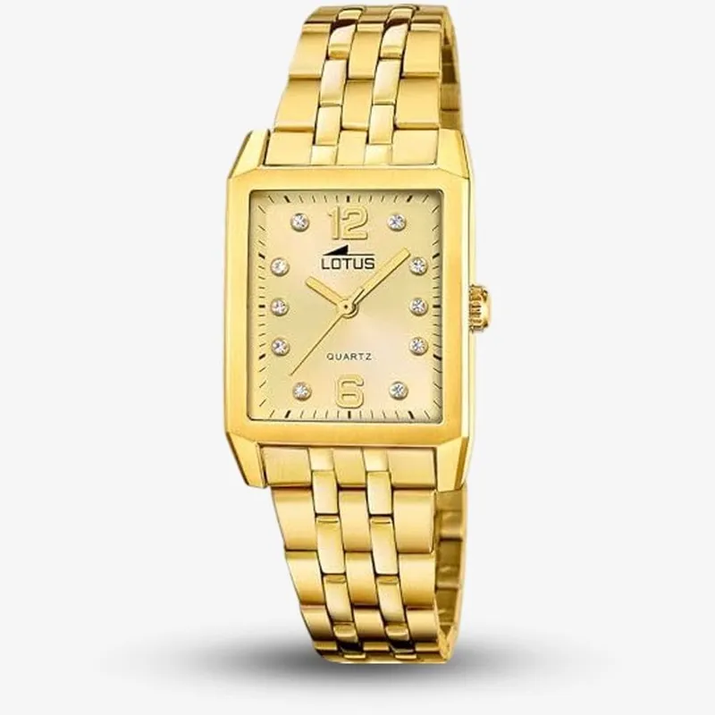 Lotus Women's Yellow Square Watch L18986/2 in Gold - Gold