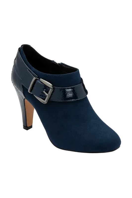 Lotus Women's 'Zyla' Stiletto-Heel Shoe-Boots in Navy Size: 7 Navy 7 female