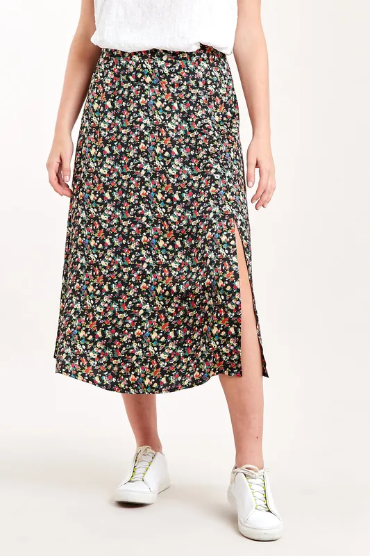 Louche Barney Meadow Print Midi Skirt