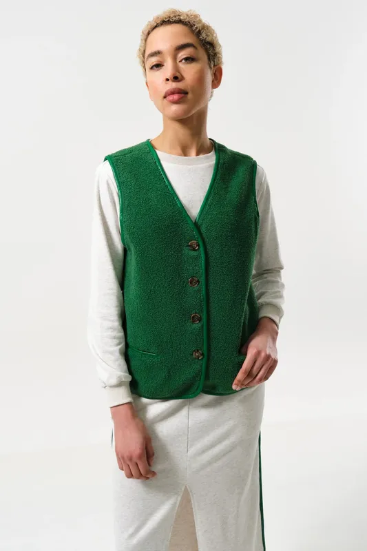 Louche Chris Borg Waistcoat - Green Green