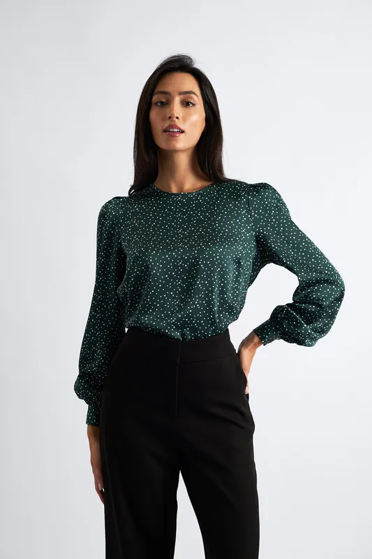 Louche Lima Speckle Blouse Green Green