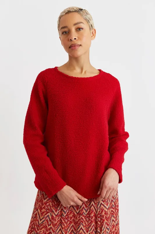 Louche Blanka Borg Sweatshirt - Red Red 12 Female