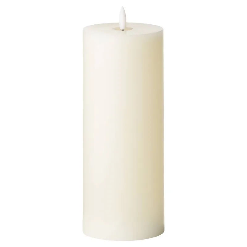 Love Lace Natural Glow 3.5 x 9 LED Cream Candle in Ivory Ivory