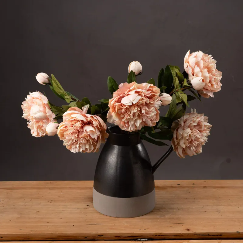 Love Lace Peach Peony Rose Artificial Flower in Orange Orange